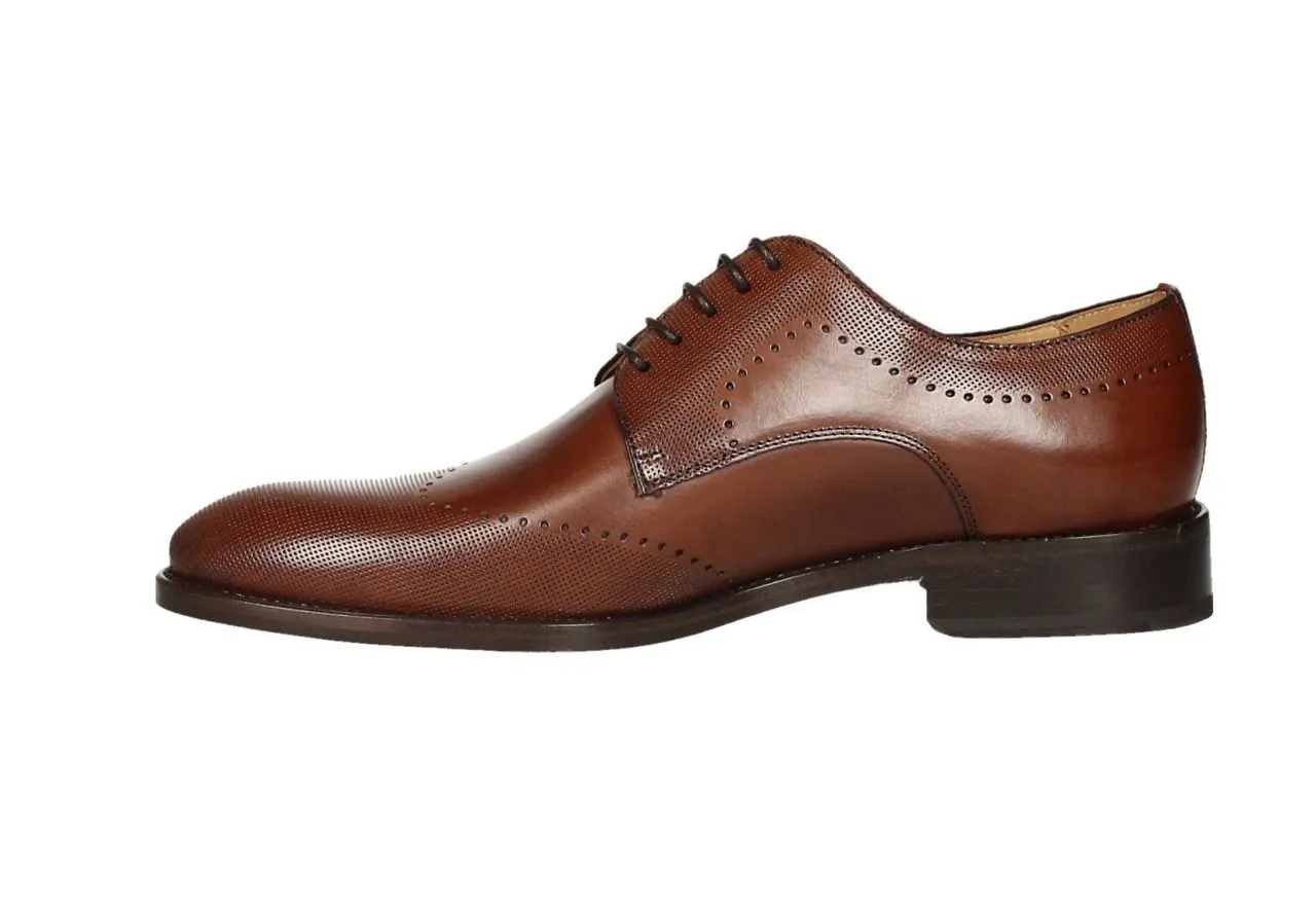 Blucher Piel Marron Pala Vega Picaditos y Cuello Piso Mixto