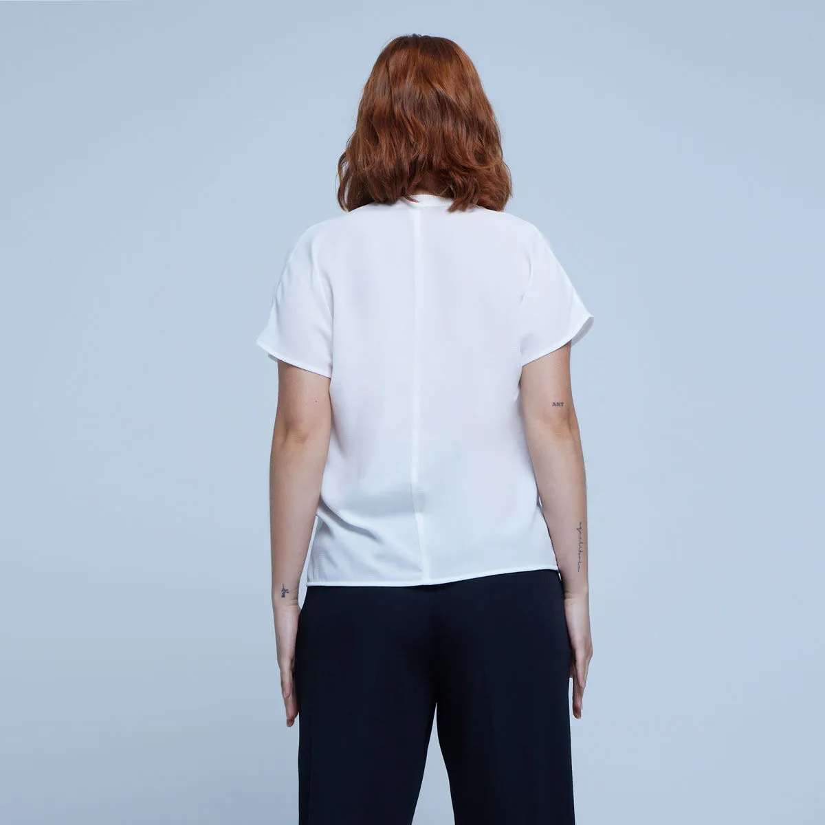 Blusa Con Cuello Mao