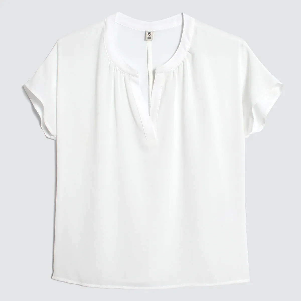 Blusa Con Cuello Mao
