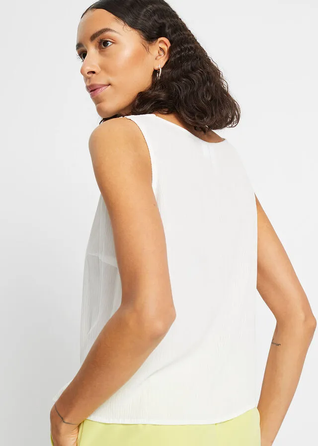 Blusa con encaje Blanco