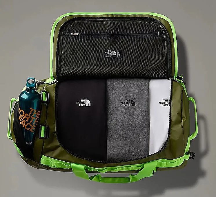 BOLSA THE NORTH FACE BASE CAMP DUFFEL M  FOREST OLIVE/SAFETY GREEN/TNF BLACK