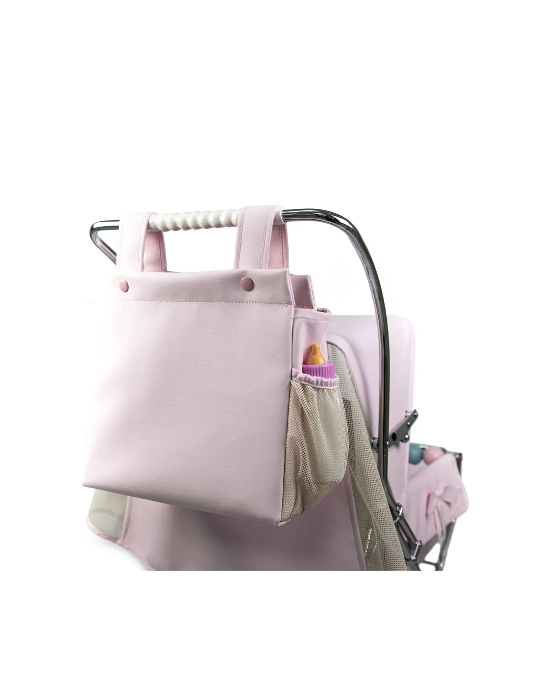 Bolso cambiador rosa para muñecas de Bebelux