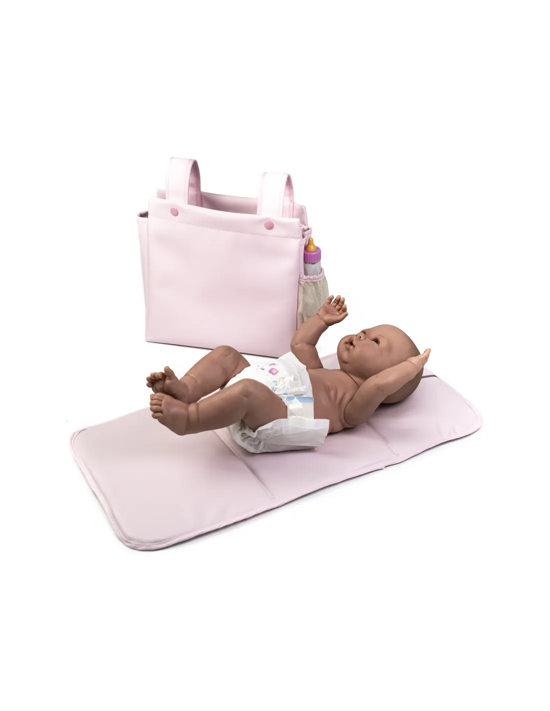 Bolso cambiador rosa para muñecas de Bebelux