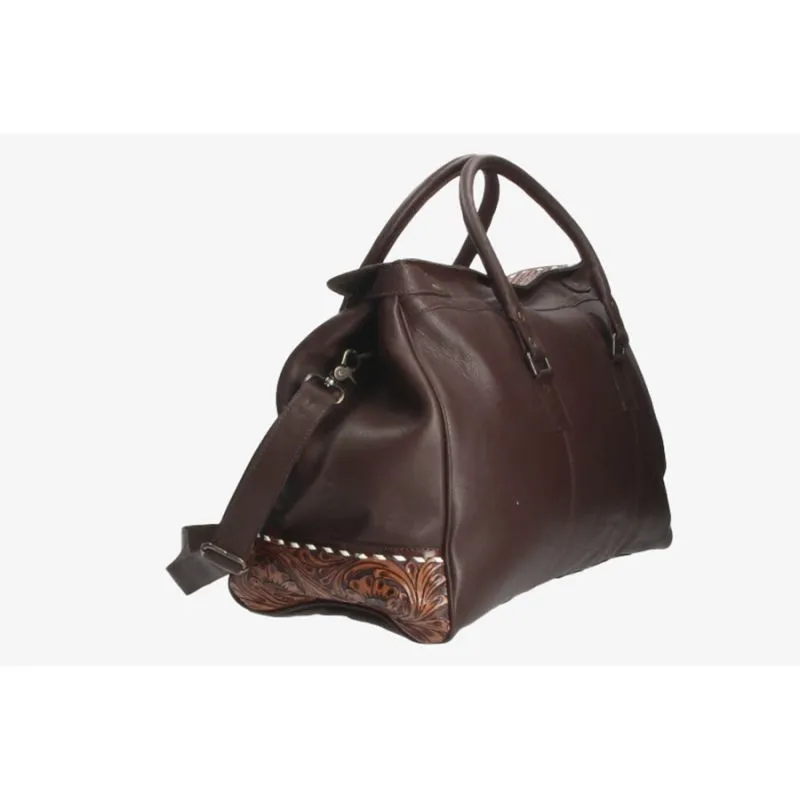 Bolso de viaje étnico con broche