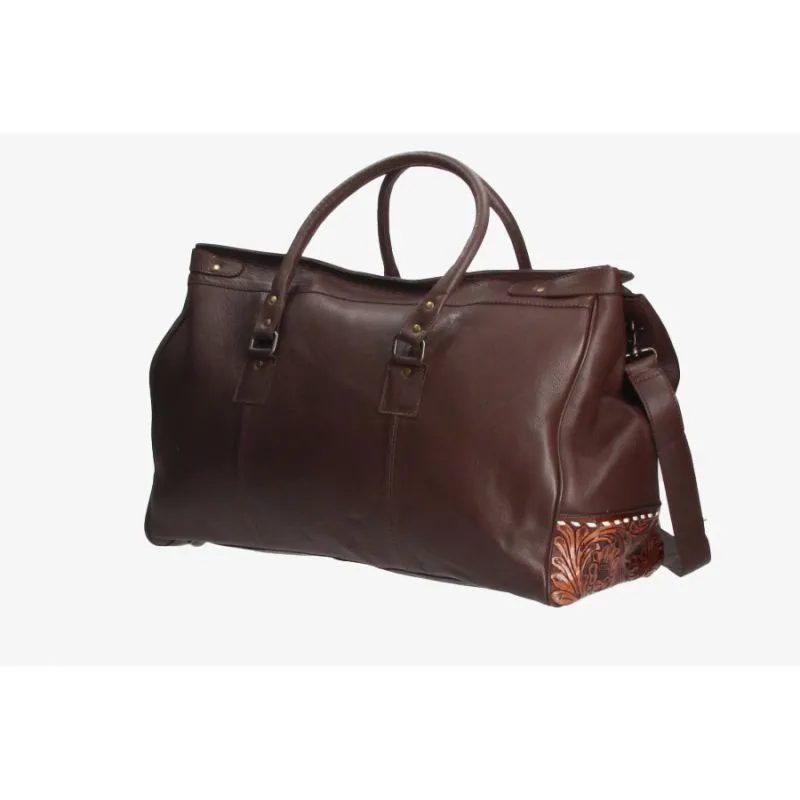 Bolso de viaje étnico con broche