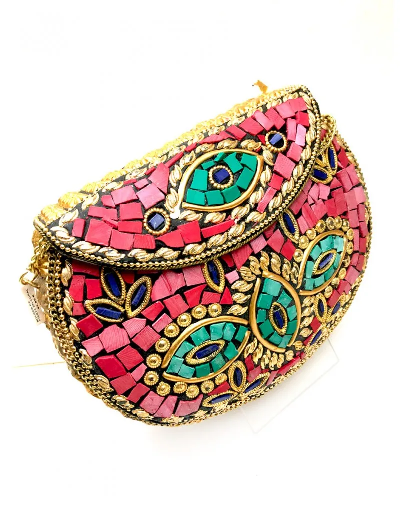 BOLSOS DE FIESTA EN CORAL TIPO COFRE, BOLSOS EXCLUSIVOS BODAS
