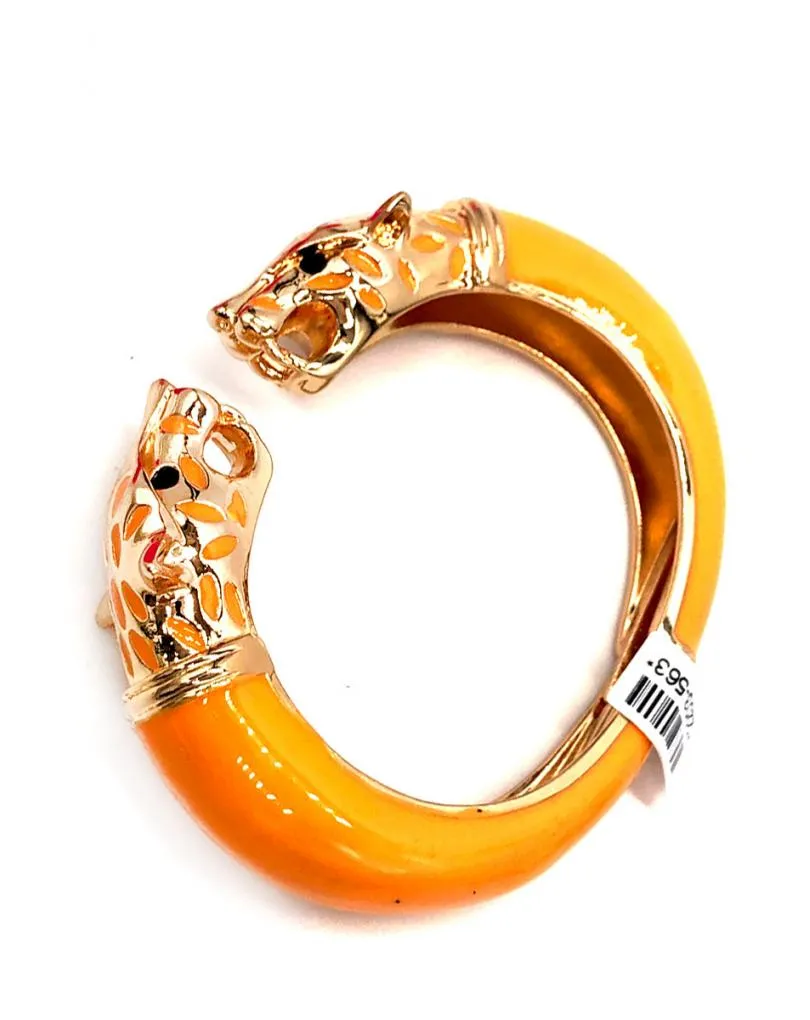 BONITAS PULSERAS PARA MUJER NARANJAS CON DOBLE CABEZA FELINA