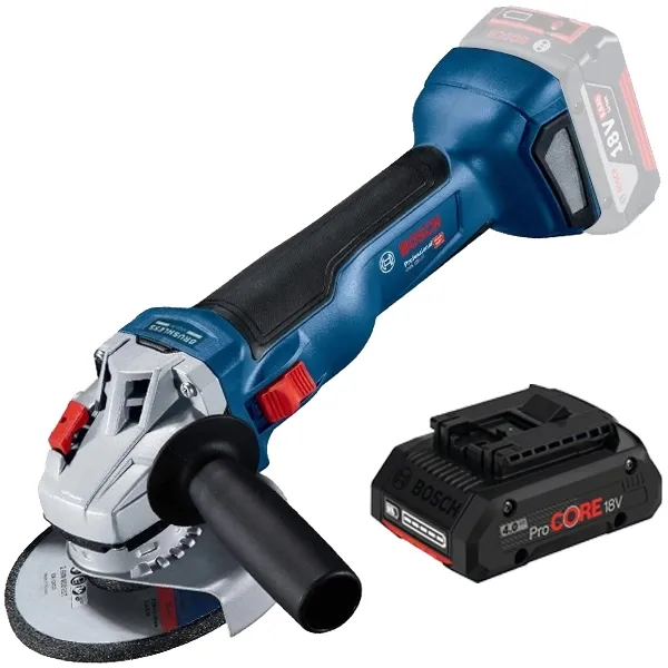 BOSCH  GWS 18V10  AMOLADORA ANGULAR SIN BATERíAS Y CARGADORES, LIION, 18 V,  AH, 125 MM + BOSCH  PROCORE  BATERíA, LIION