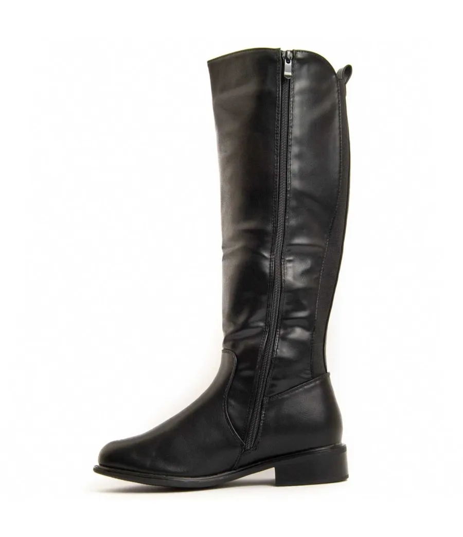 Bota Alta Con Elástico Para Mujer.  Montevita  Elastia  96539