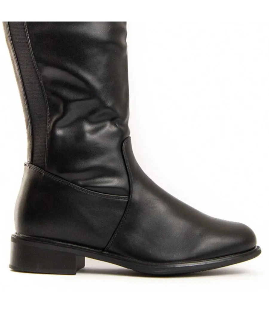 Bota Alta Con Elástico Para Mujer.  Montevita  Elastia  96539