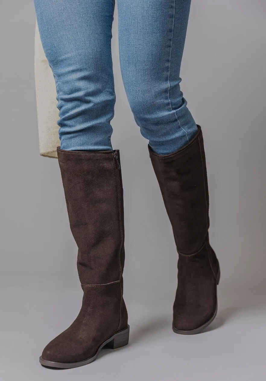 Bota Cuero Dinora Café
