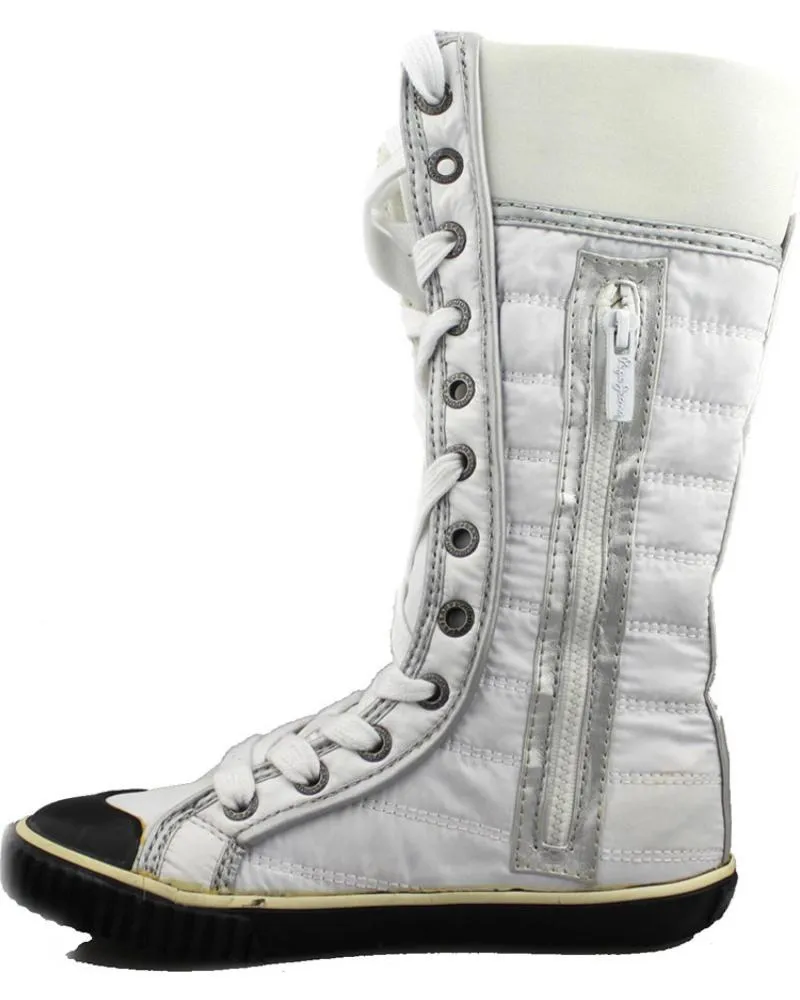 Botas de Niña PEPE JEANS GIRL LACE HI BOOT BLANCO