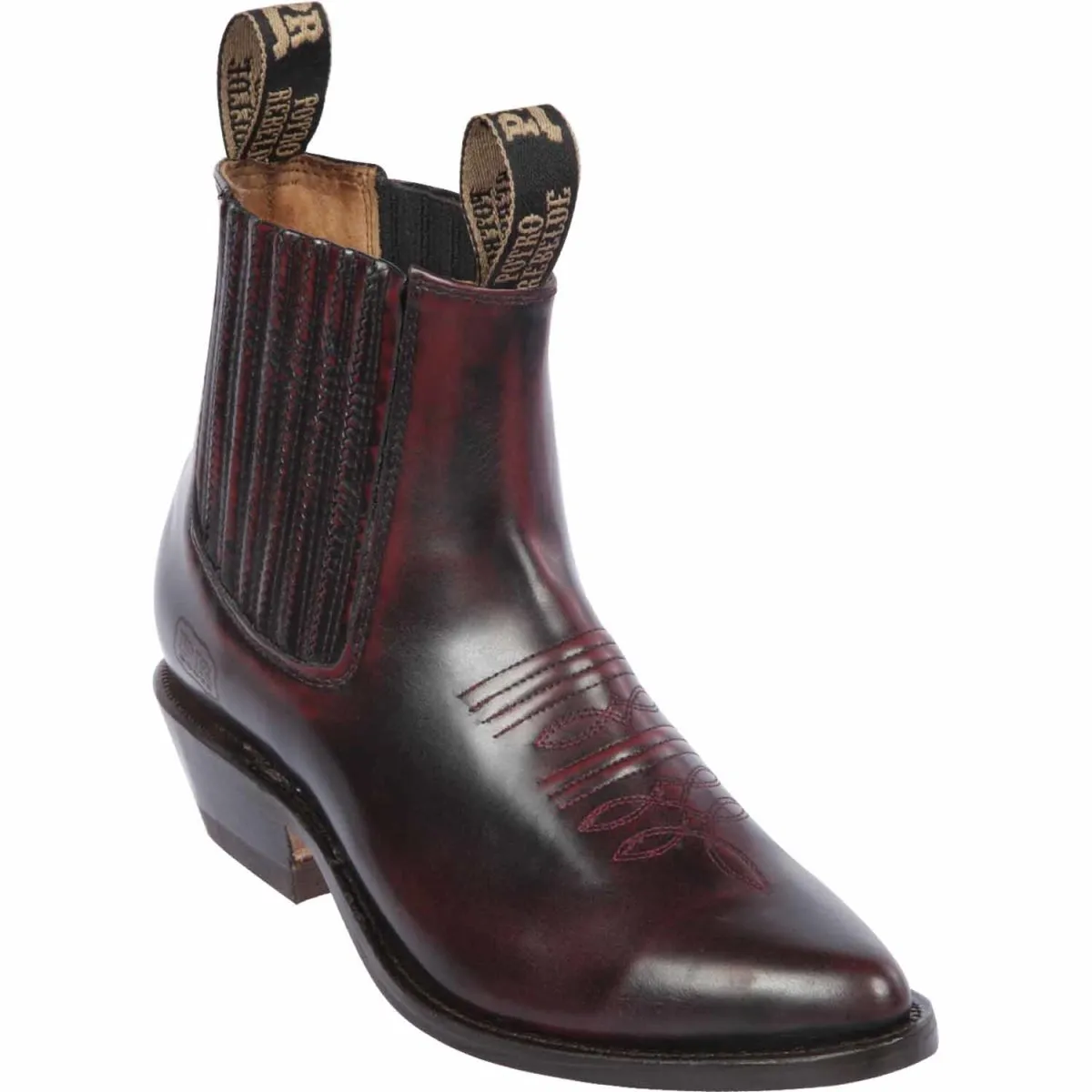 BOTIN CHARRO POTRO REBELDE HORMA PUNTAL COLOR CAMALEON VINO PR9694206