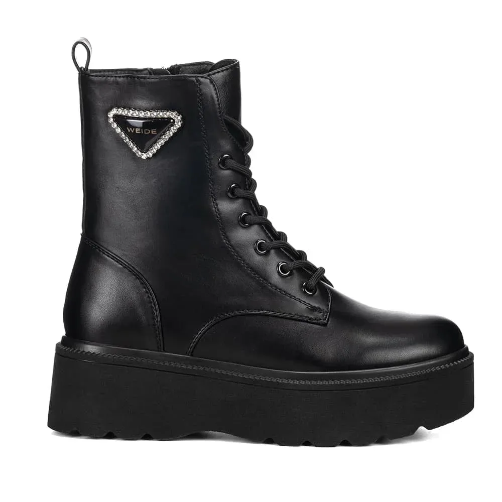 BOTINES PLATAFORMA MUJER NEGRO WEIDE ZS39