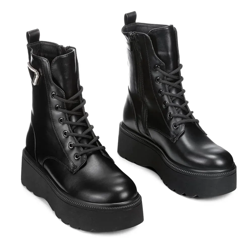 BOTINES PLATAFORMA MUJER NEGRO WEIDE ZS39