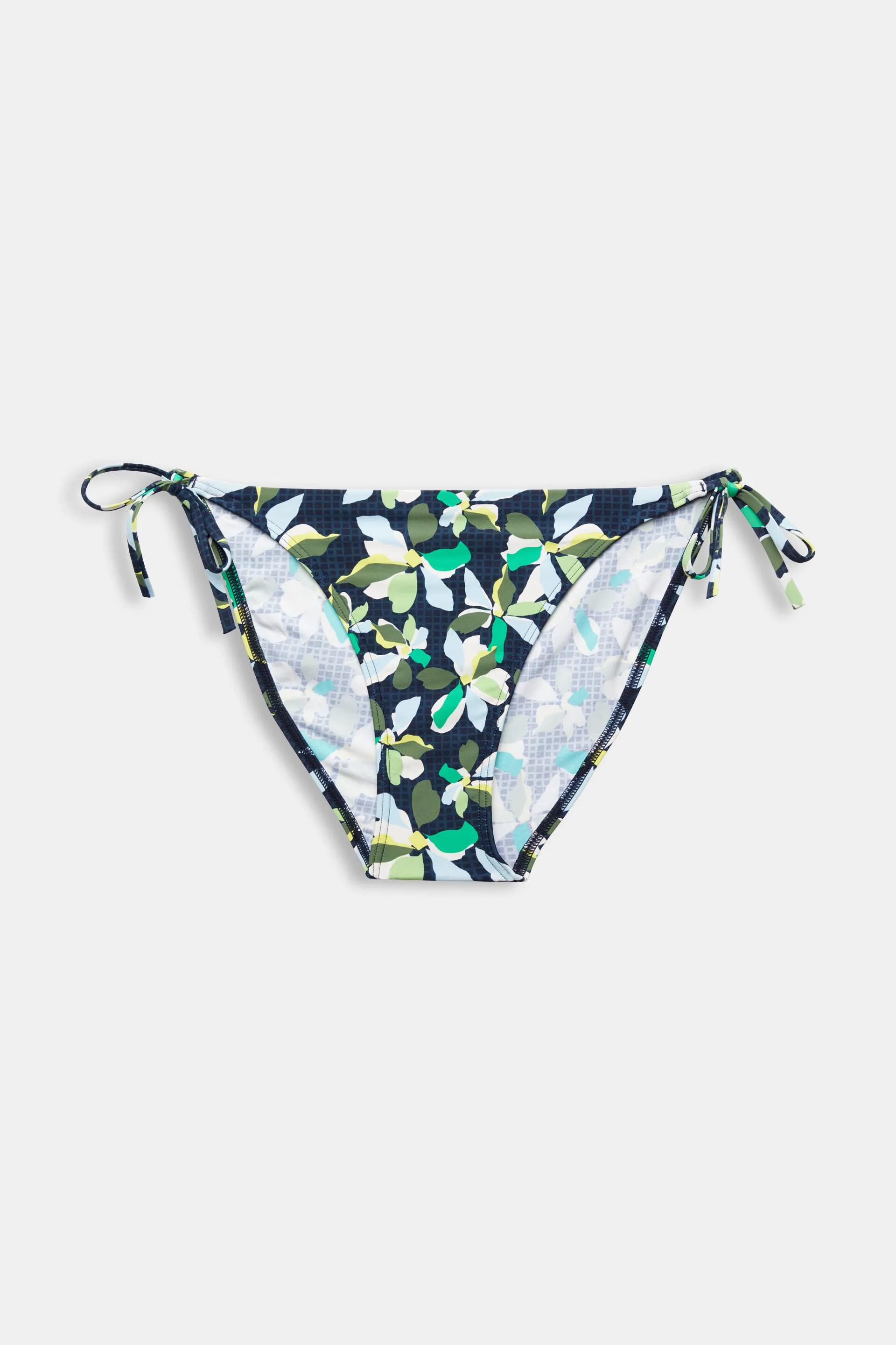 Braga de bikini con lazada estampada a los lados