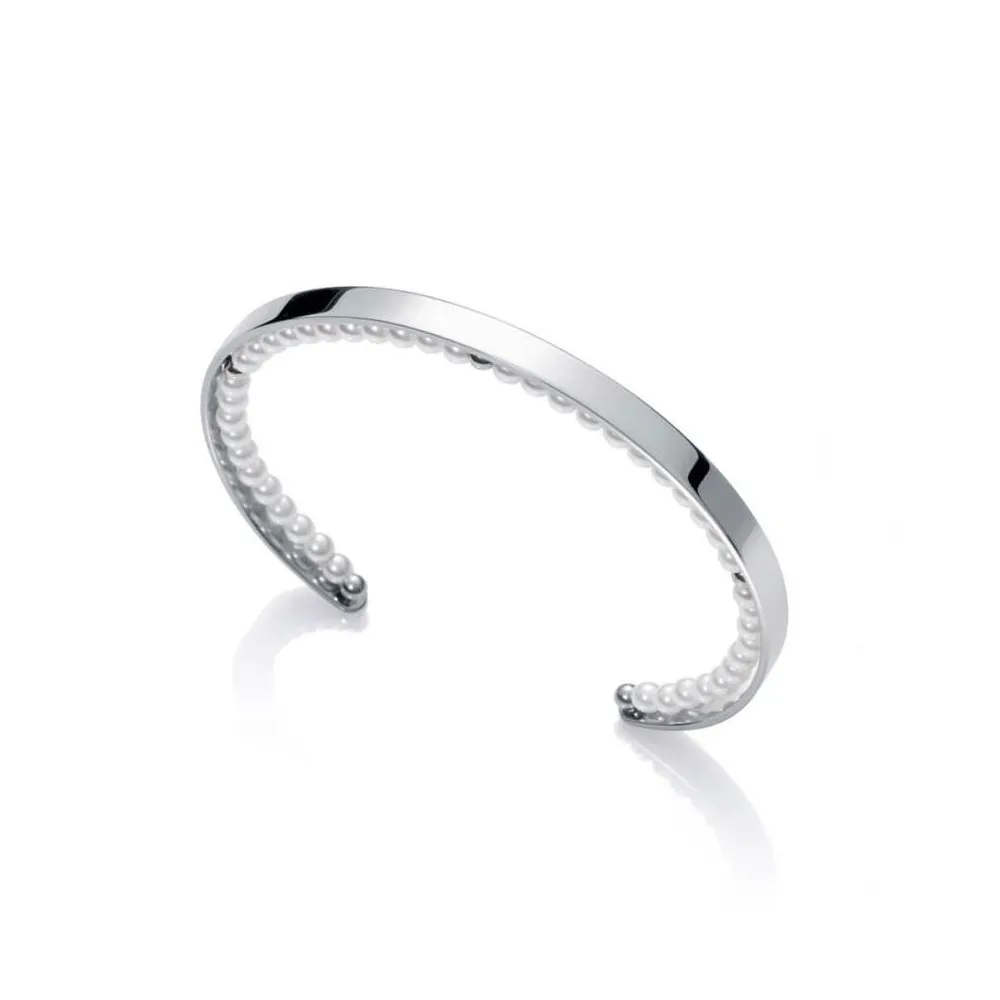 Brazalete de acero y perlas para mujer de Viceroy FAshion