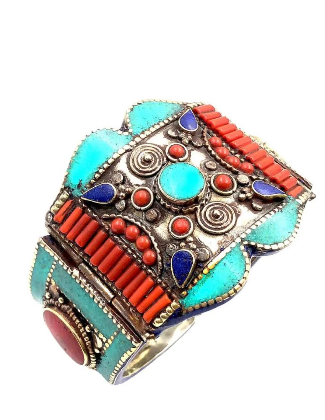 BRAZALETE PLATA PARA MUJER PULSERAS NEPALI CON PIEDRAS SEMIPRECIOSAS
