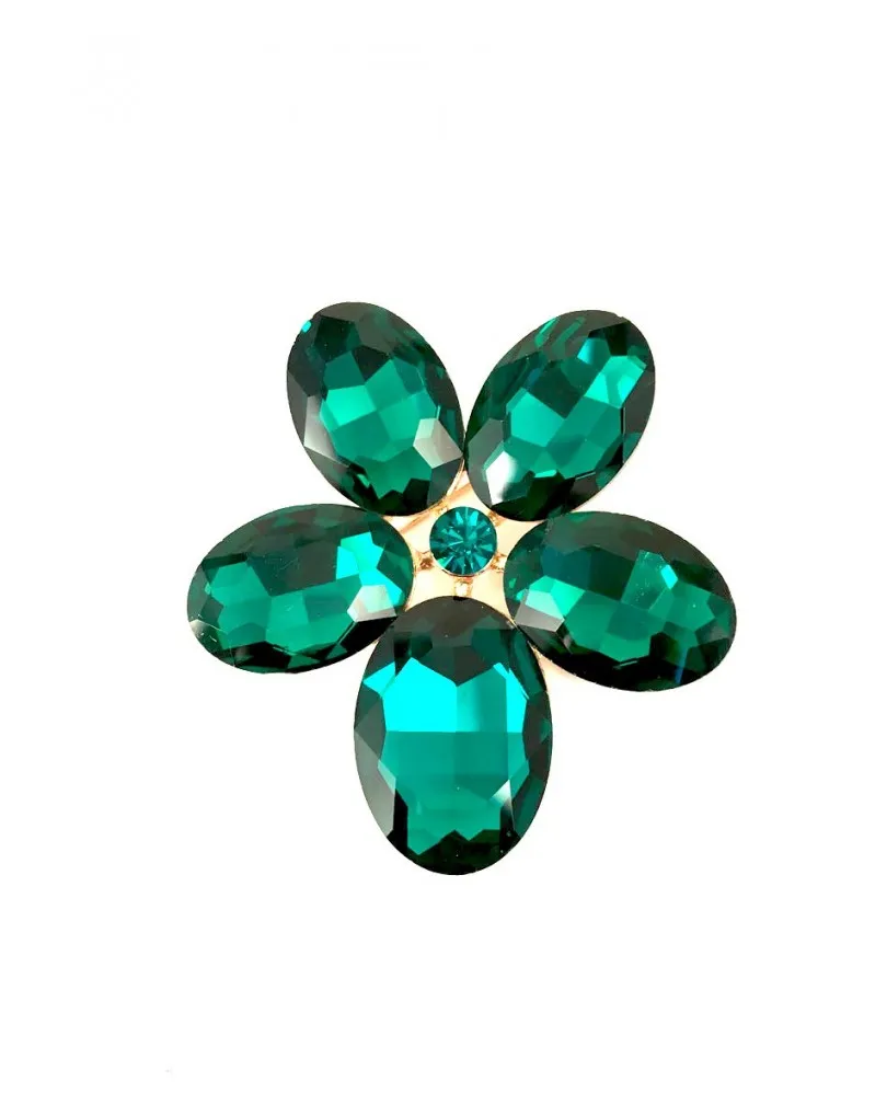 BROCHES DE FLOR PARA VESTIR EN TONOS VERDES