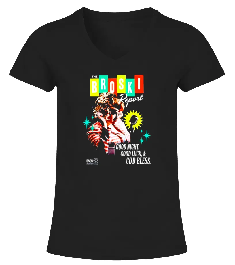 Broski Report Merch Camiseta cuello pico Mujer