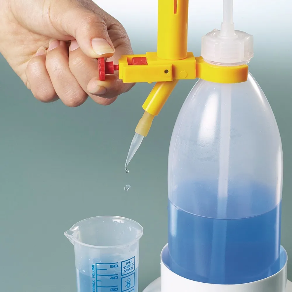 Bureta de titración antiastillamiento, borosilicato con revestimiento plástico, 15ml, pack = 2 uds.