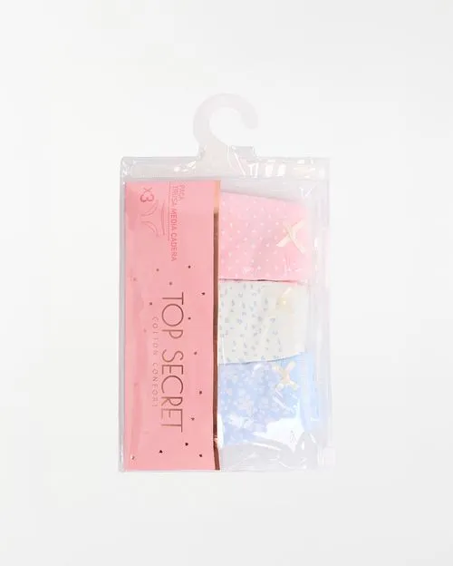 Cachetero Pack x 3 Mujer Kalena Rosado