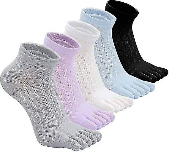 Calcetines calcetines de mujer con dedos, calcetines deportivos de algodón para mujer, cómodos, transpirables, antibacterianos, 