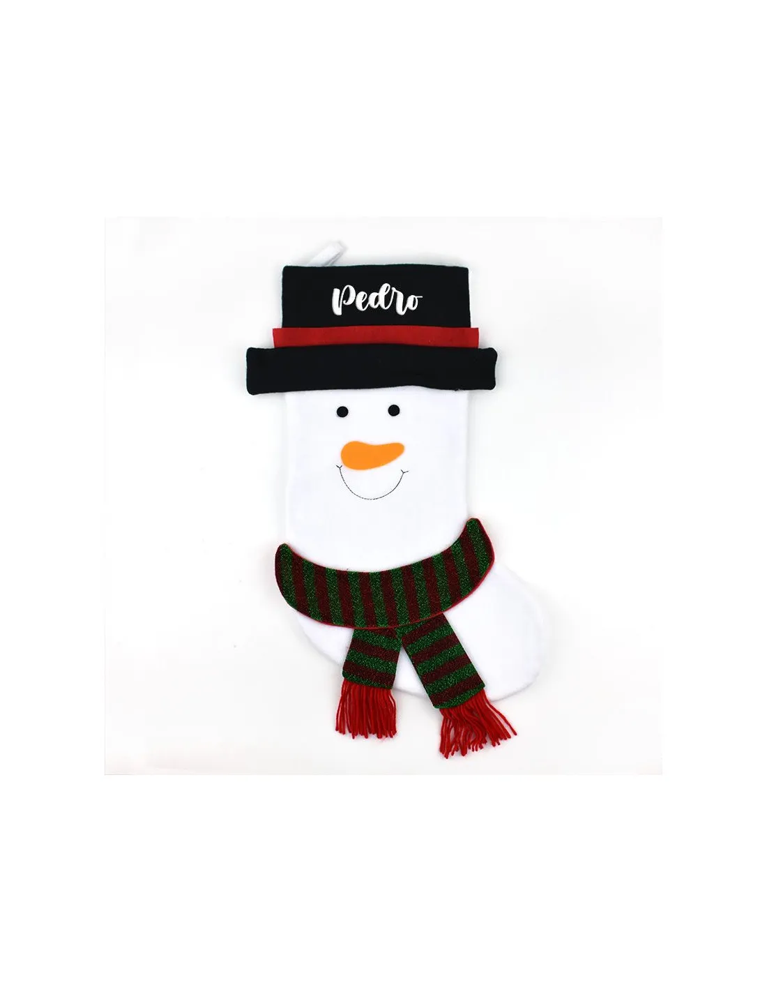 Calcetín Premium Navidad muñeco de nieve personalizado de Mi Pipo