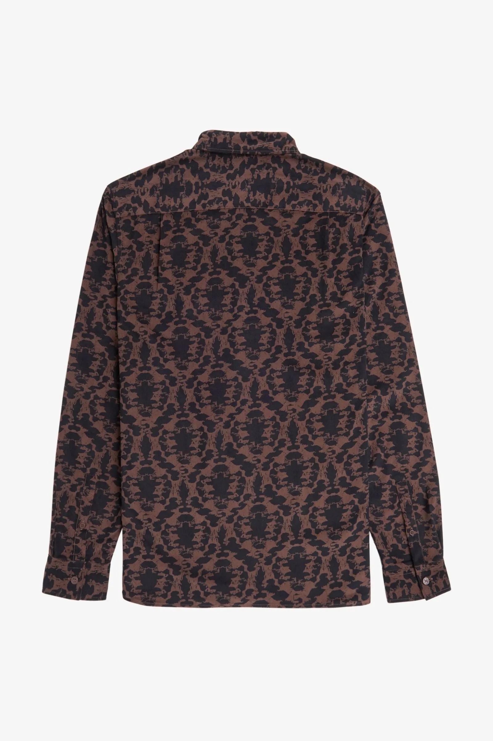 Camisa de pana estampada con motivos repetidos