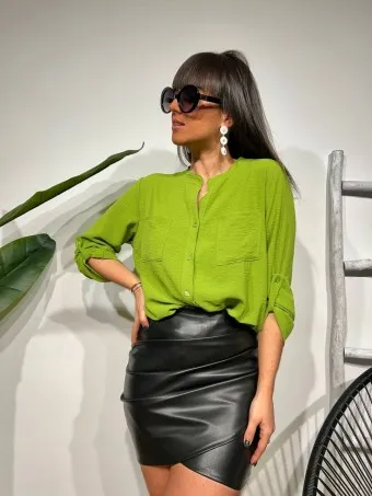 Camisa Fluida FLOSSIE Verde Hierba