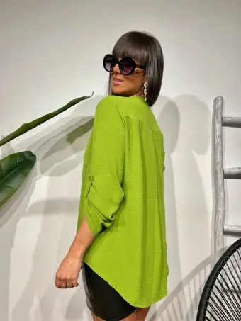 Camisa Fluida FLOSSIE Verde Hierba