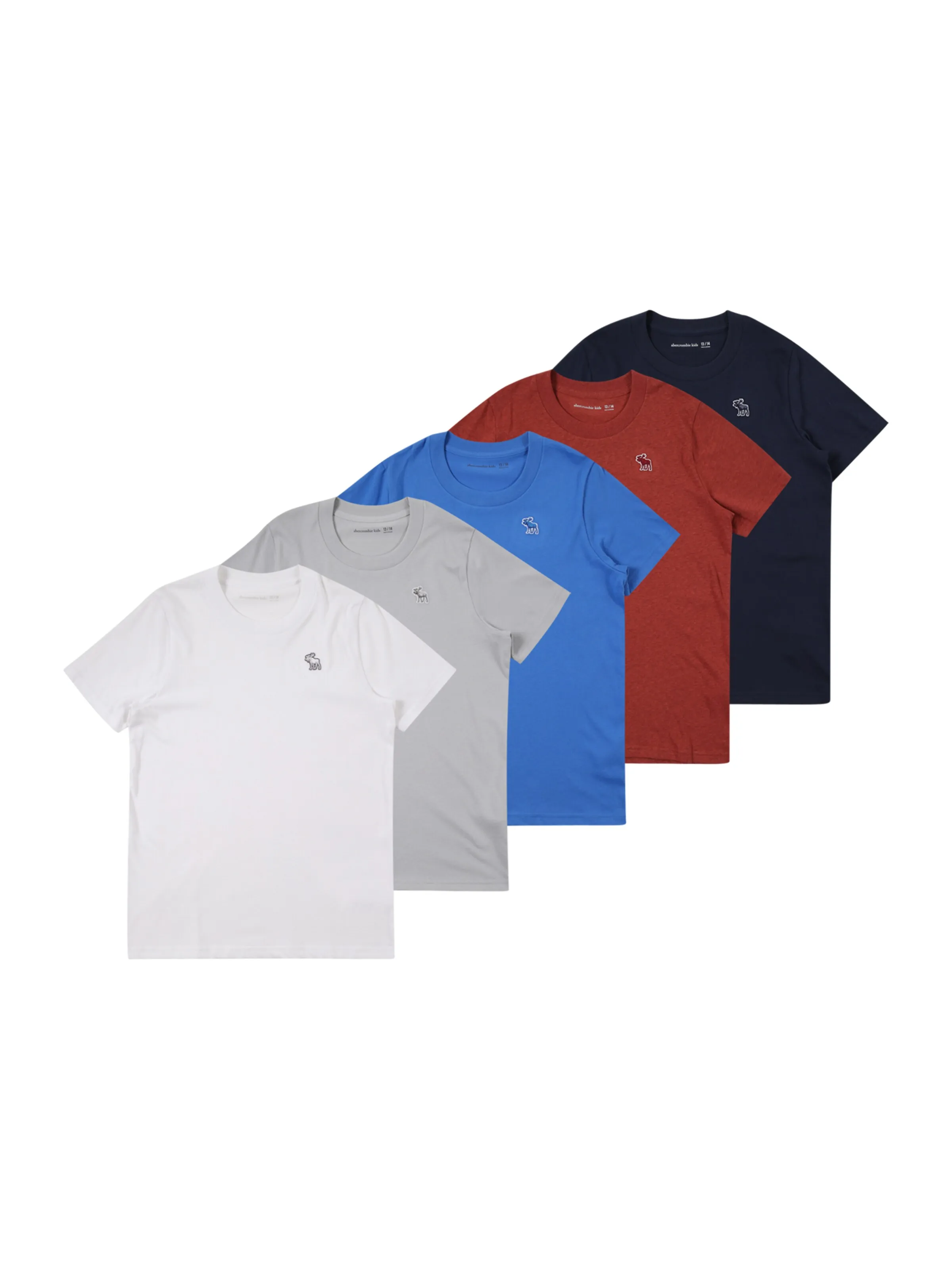 Camiseta Abercrombie & Fitch en Marino, Azul Oscuro, Gris, Rojo Fuego, Blanco
