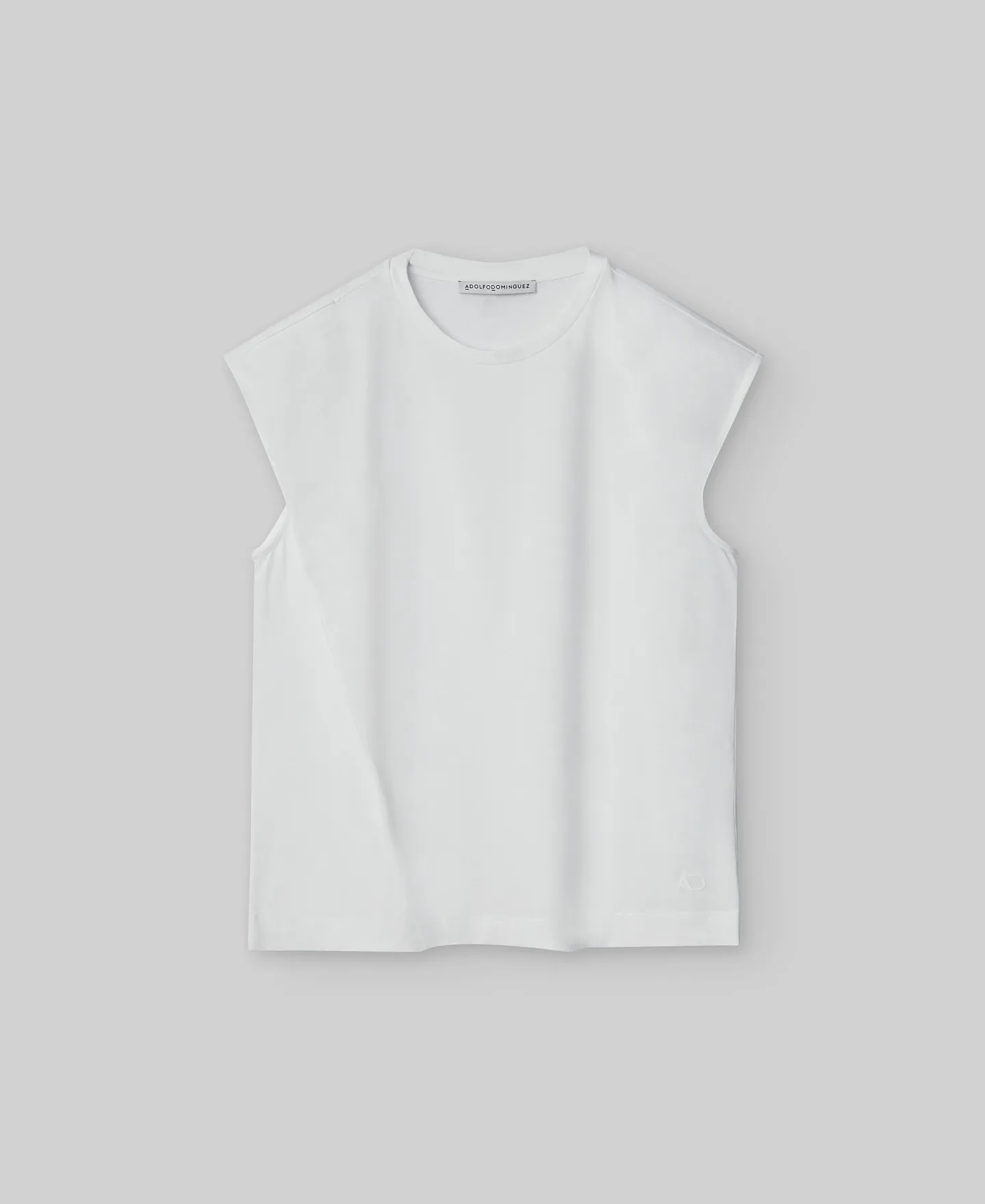 Camiseta asimétrica algodón mujer