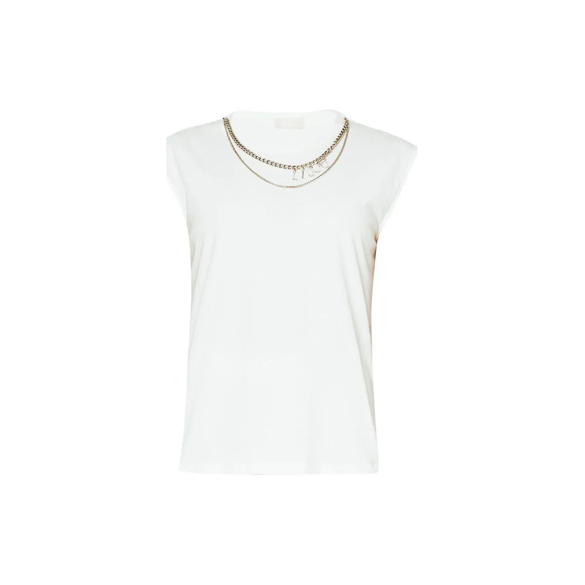 Camiseta con cadena y logotipo