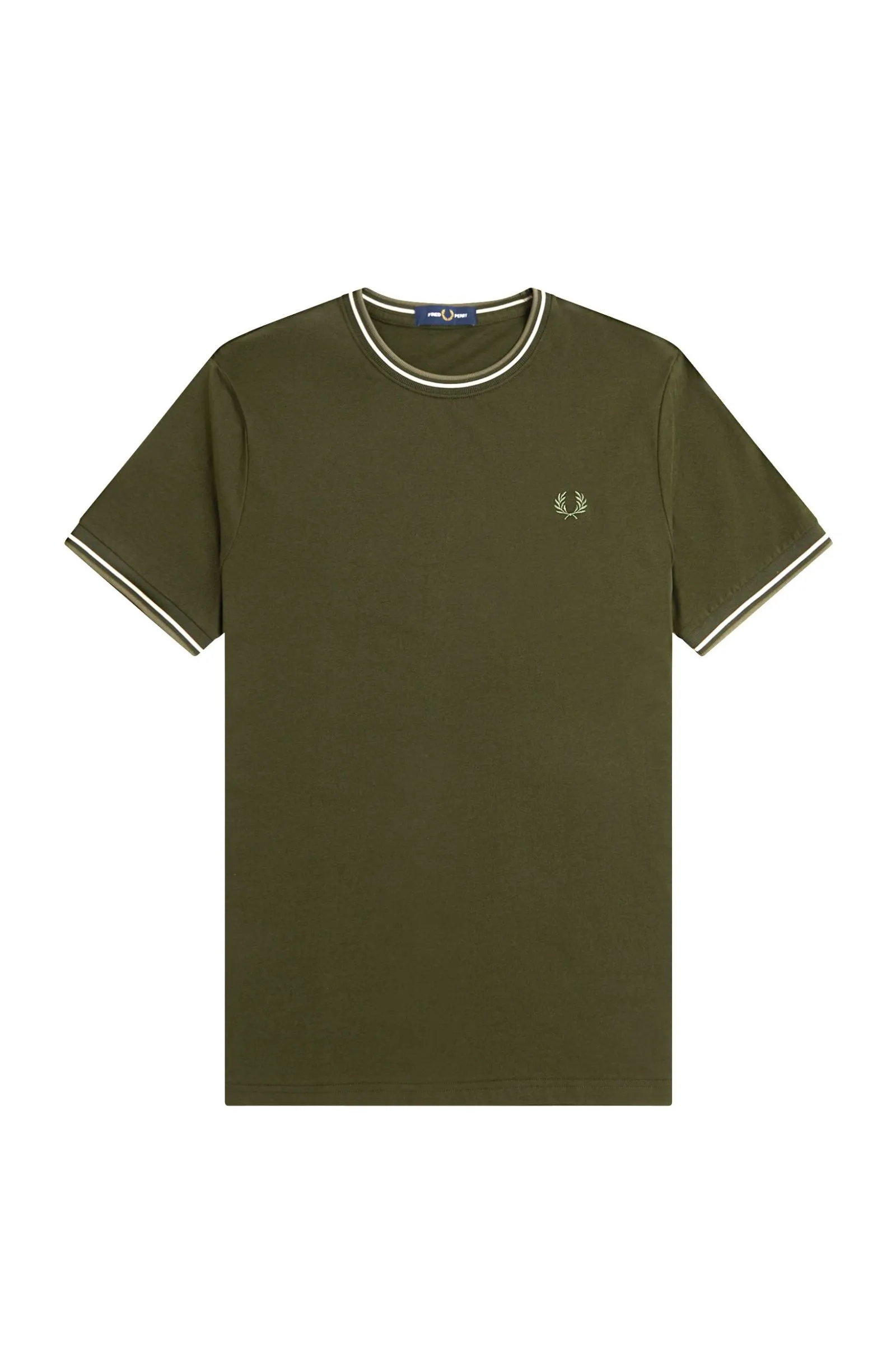 Camiseta con el ribete con dos franjas