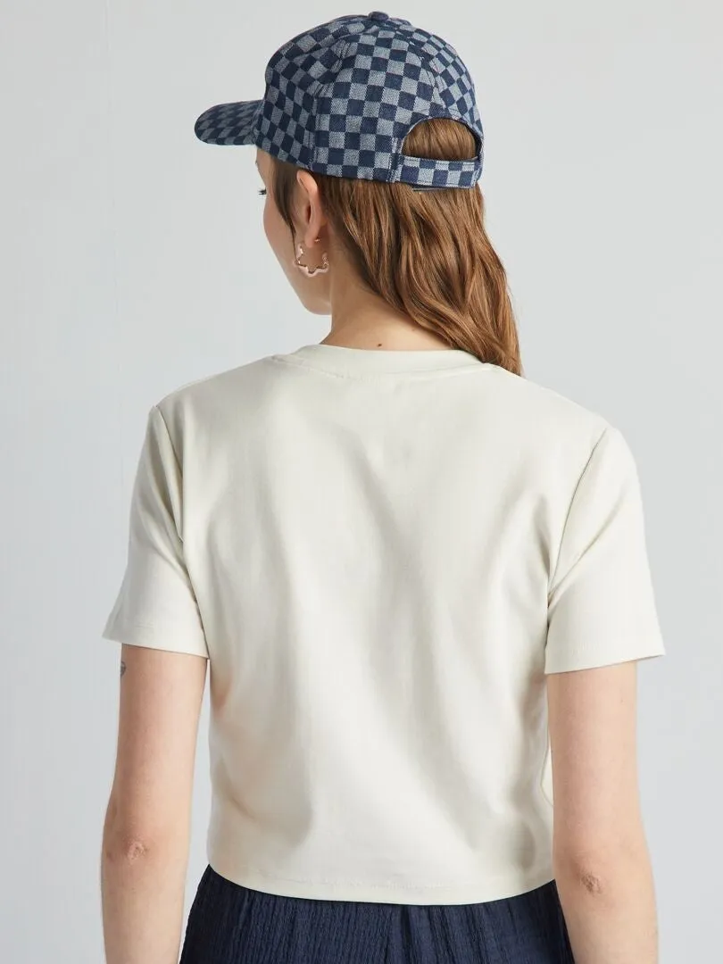 CAMISETA CROP TOP 'NFL'  BLANCO