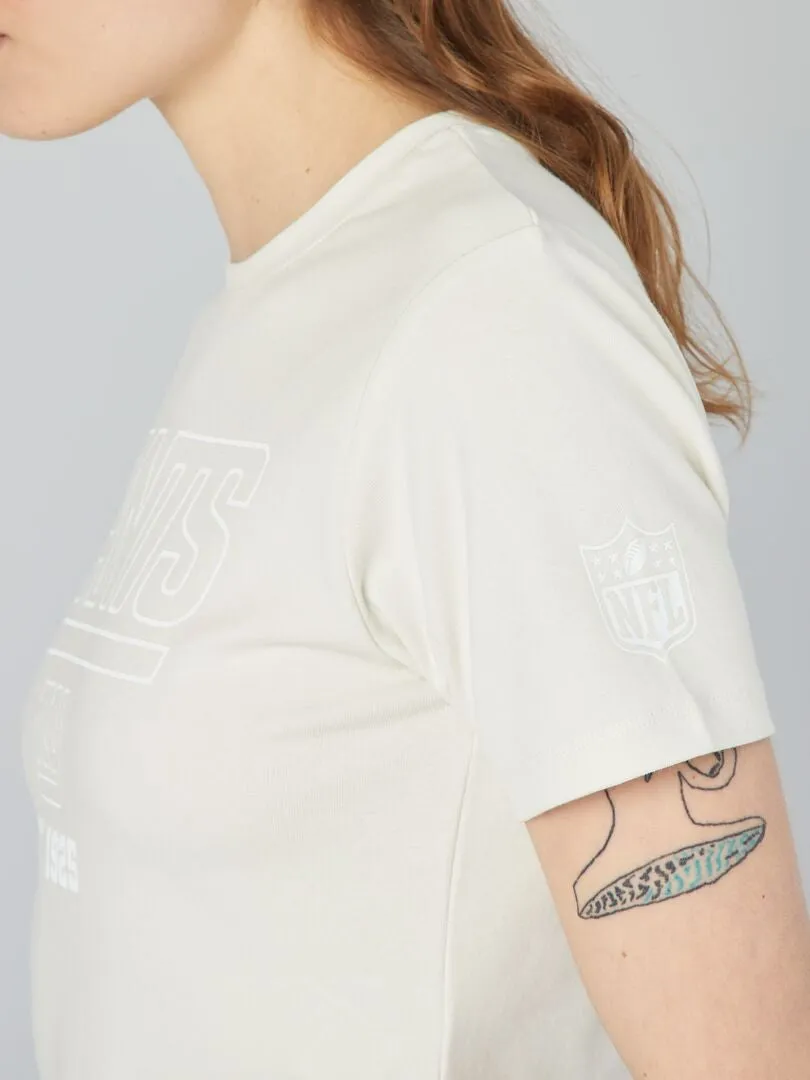 CAMISETA CROP TOP 'NFL'  BLANCO