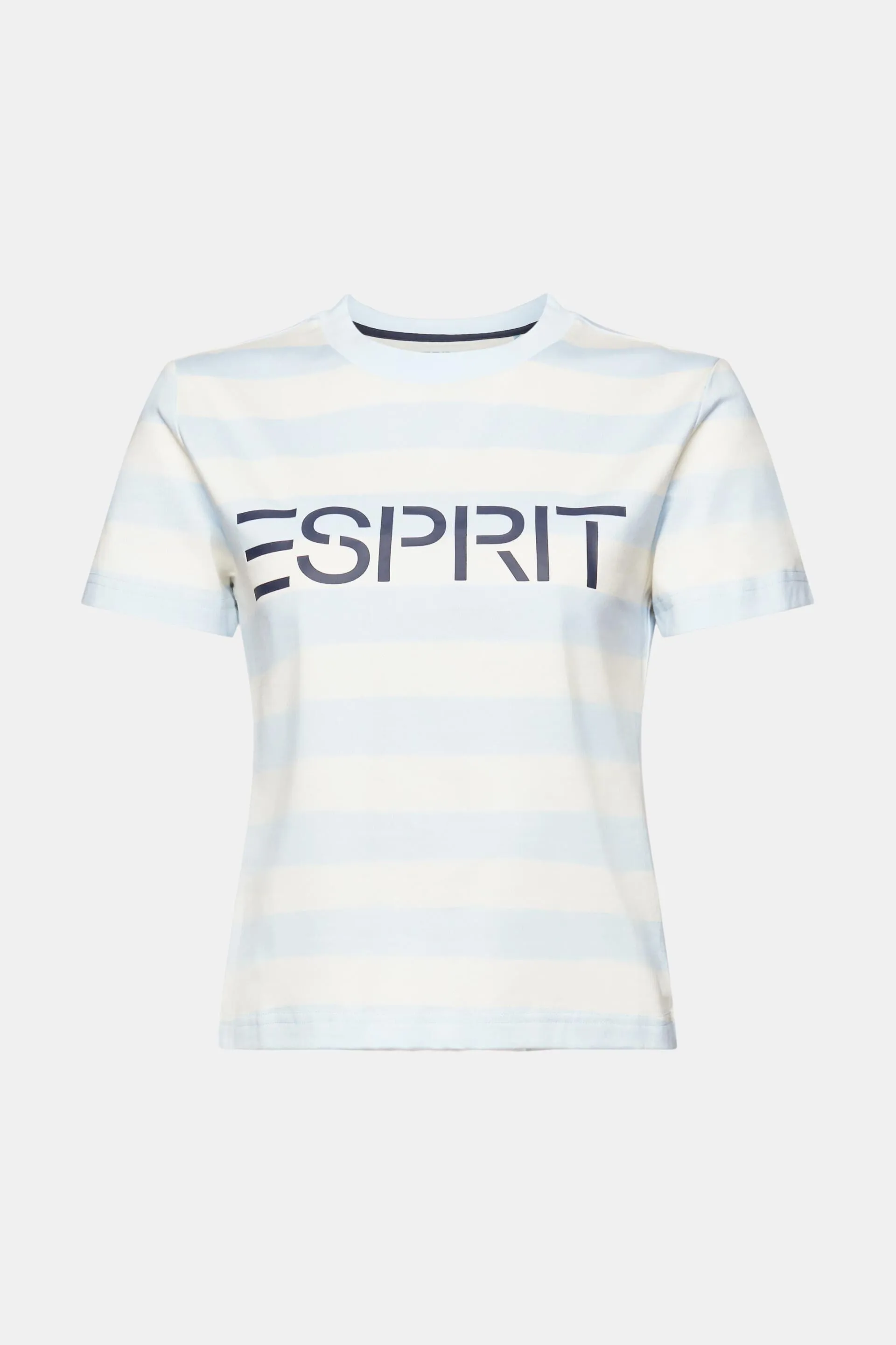 Camiseta de algodón con logotipo a rayas