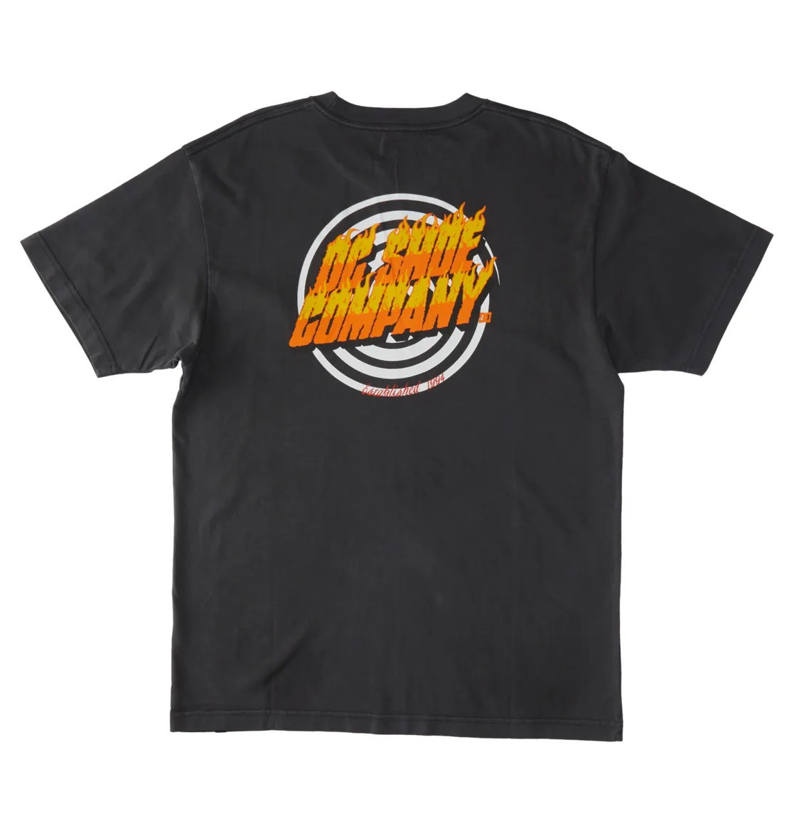 Camiseta de hombre  DC manga corta  Burner Ref ADYZT05271 (ktew) Gris oscuro dibujo en la espalda