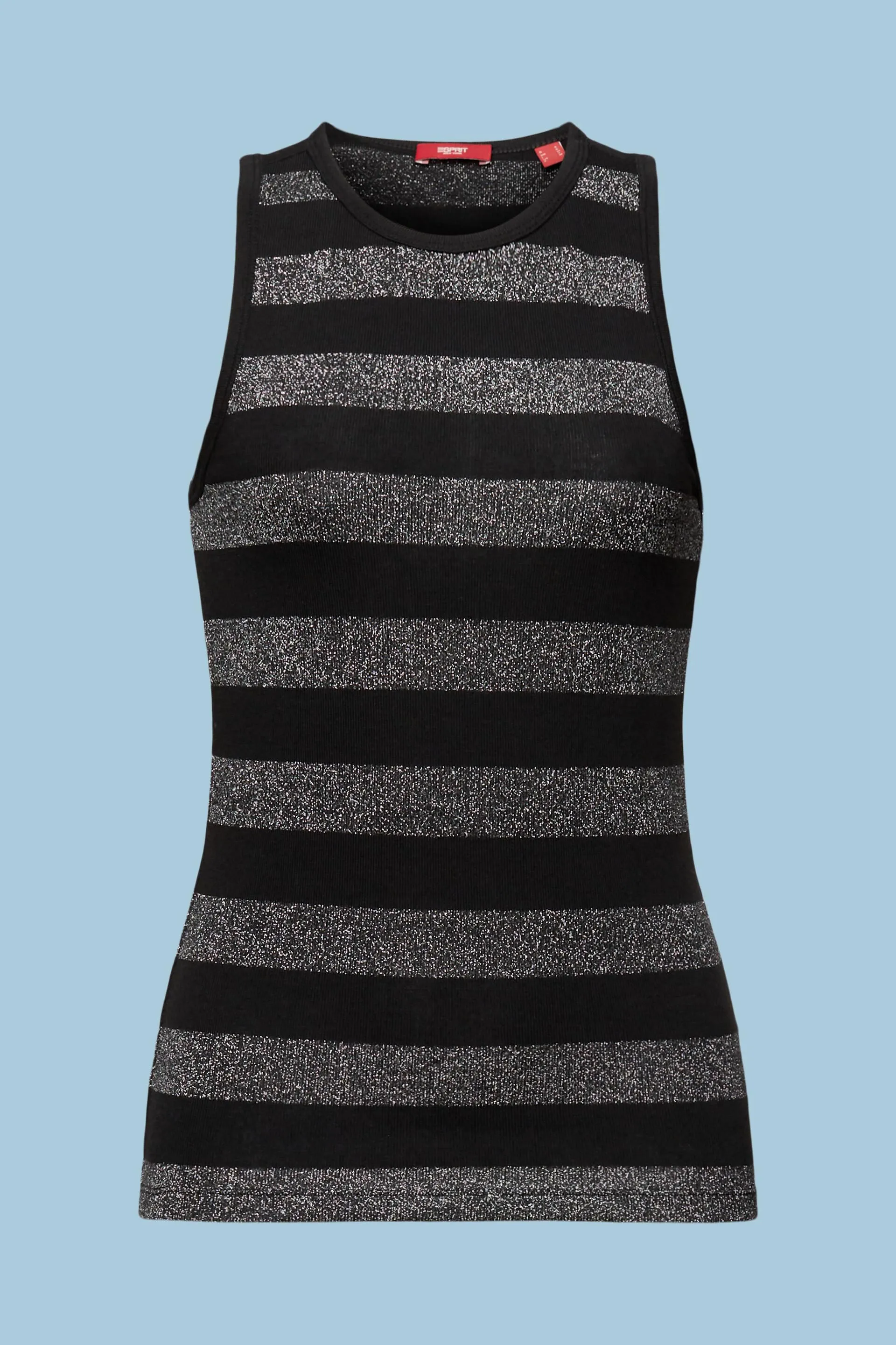 Camiseta de tirantes a rayas con brillo
