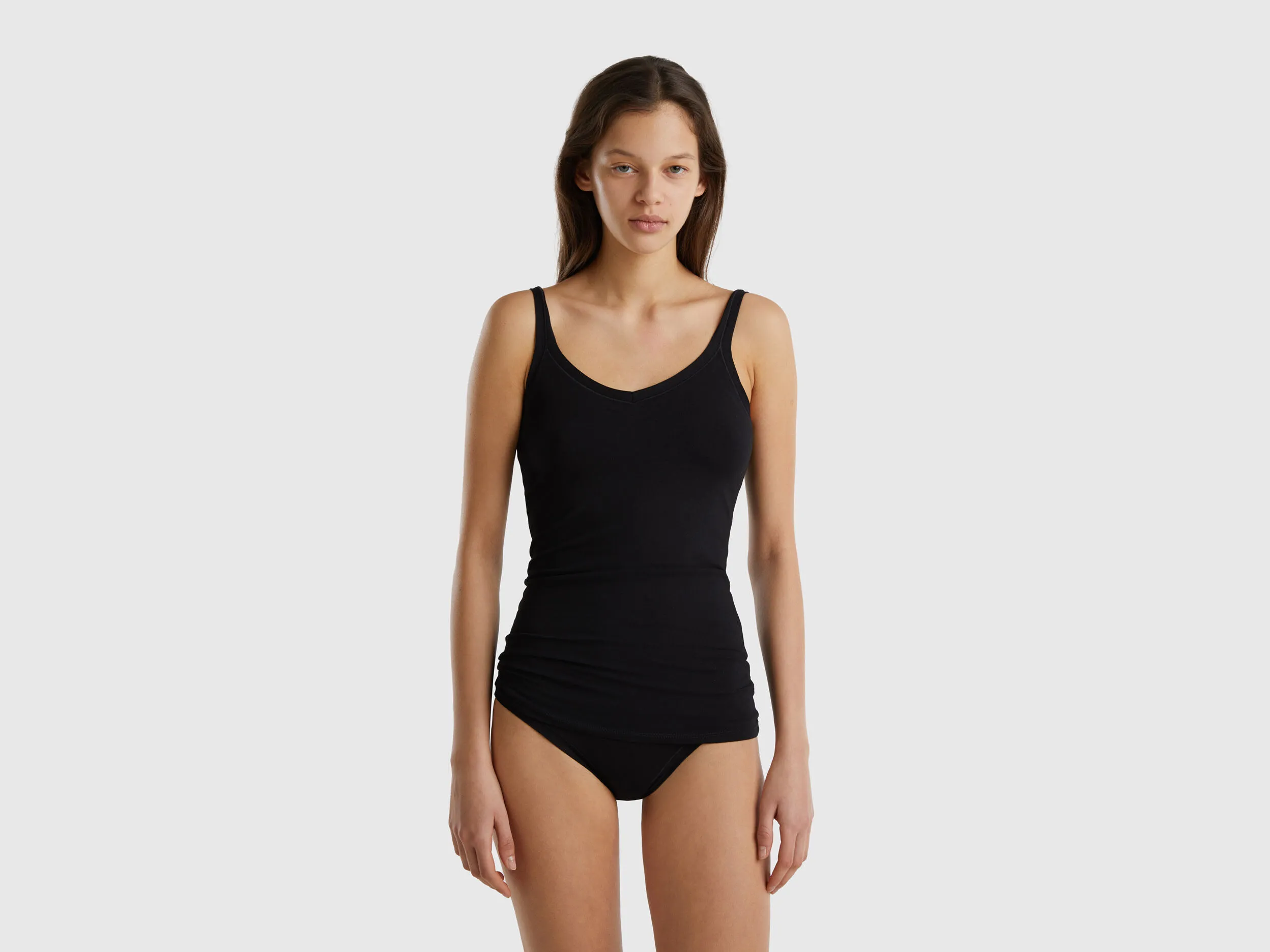 Camiseta de tirantes de algodón orgánico super stretch