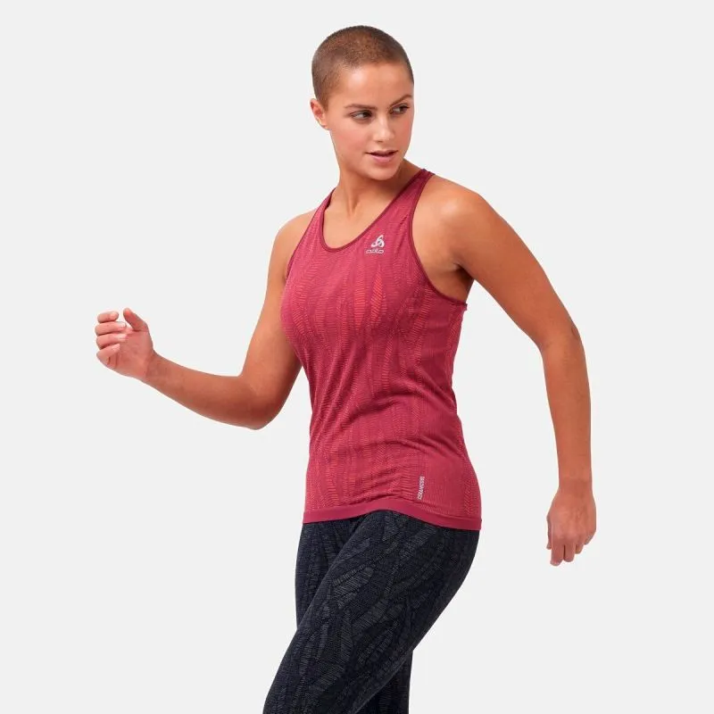 CAMISETA DE TIRANTES ODLO CREW NECK SINGLET BLACKCOMB LIGHT (FUDGE FRAMBUESA  SPACE DYE) MUJER