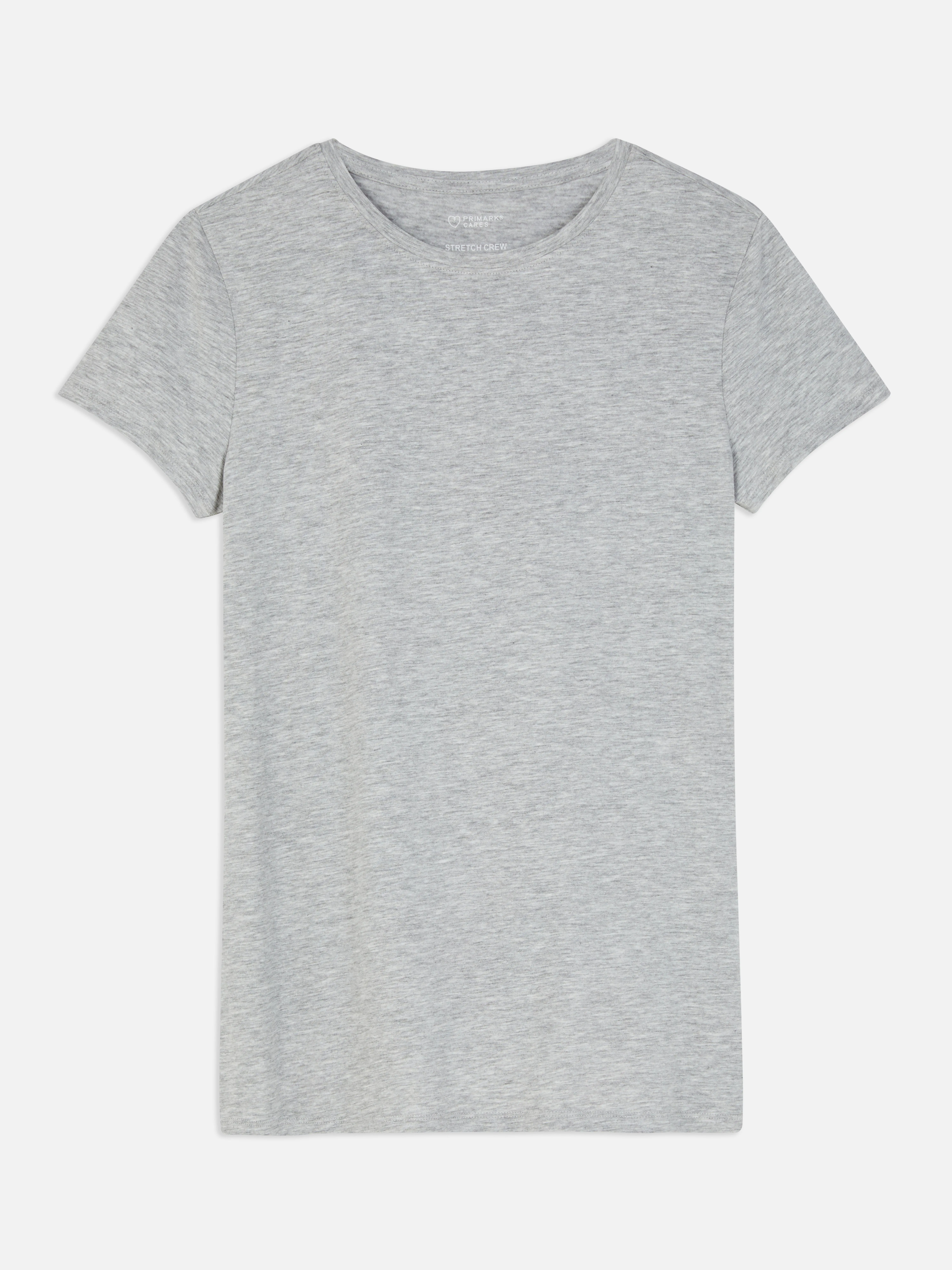 Camiseta elástica con cuello redondo