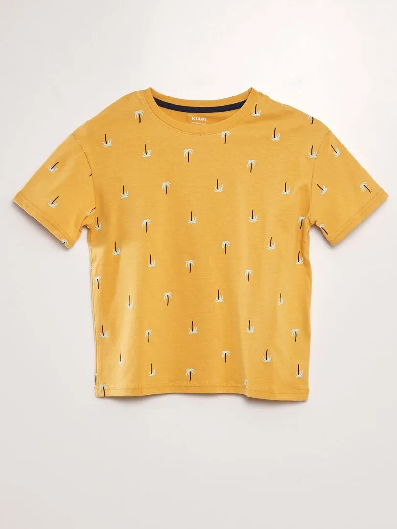 CAMISETA LOOSE ESTAMPADA  AMARILLO