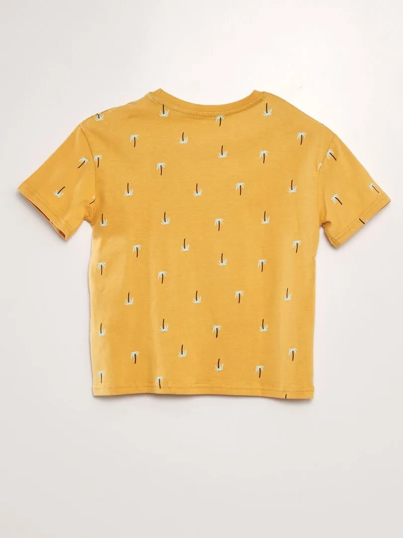 CAMISETA LOOSE ESTAMPADA  AMARILLO