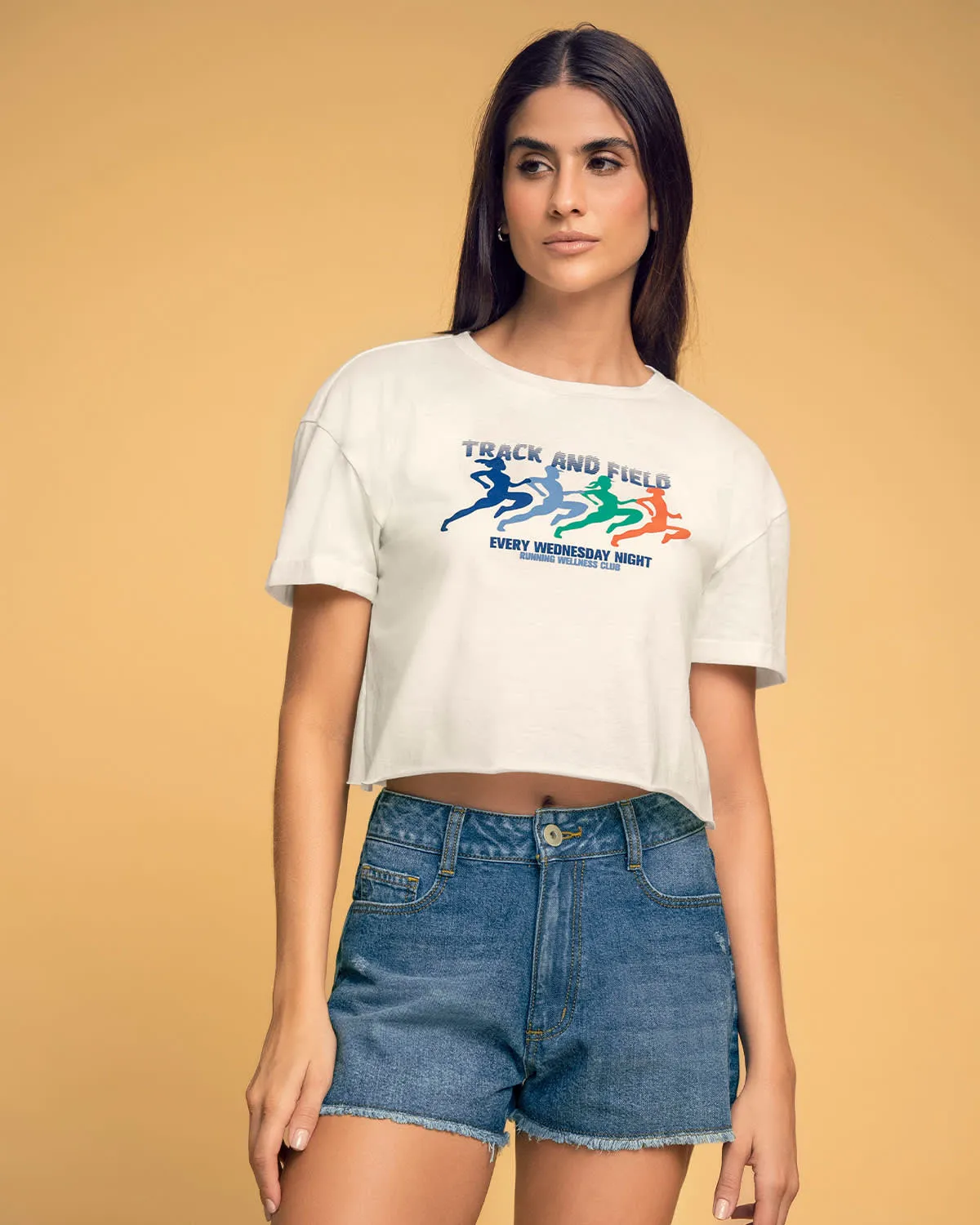 Camiseta manga corta con estampado frontal