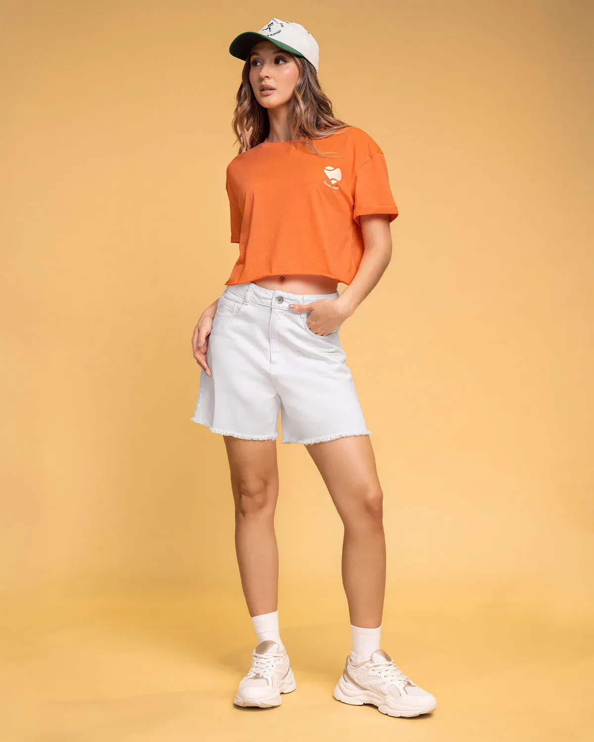 Camiseta manga corta con estampado frontal