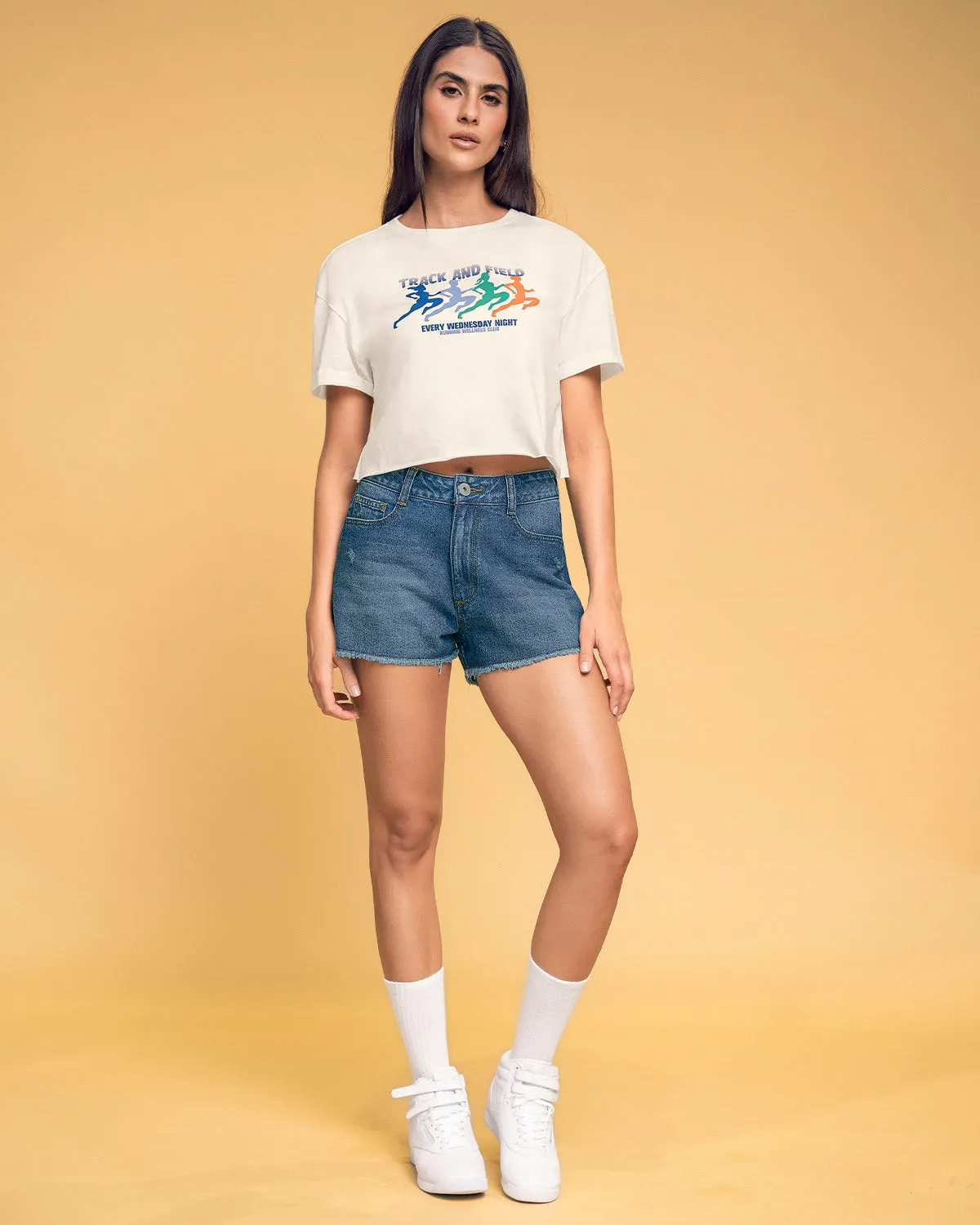 Camiseta manga corta con estampado frontal