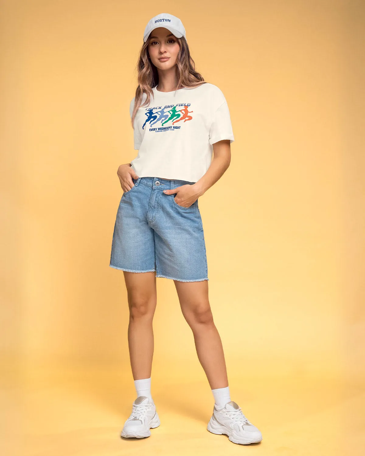 Camiseta manga corta con estampado frontal