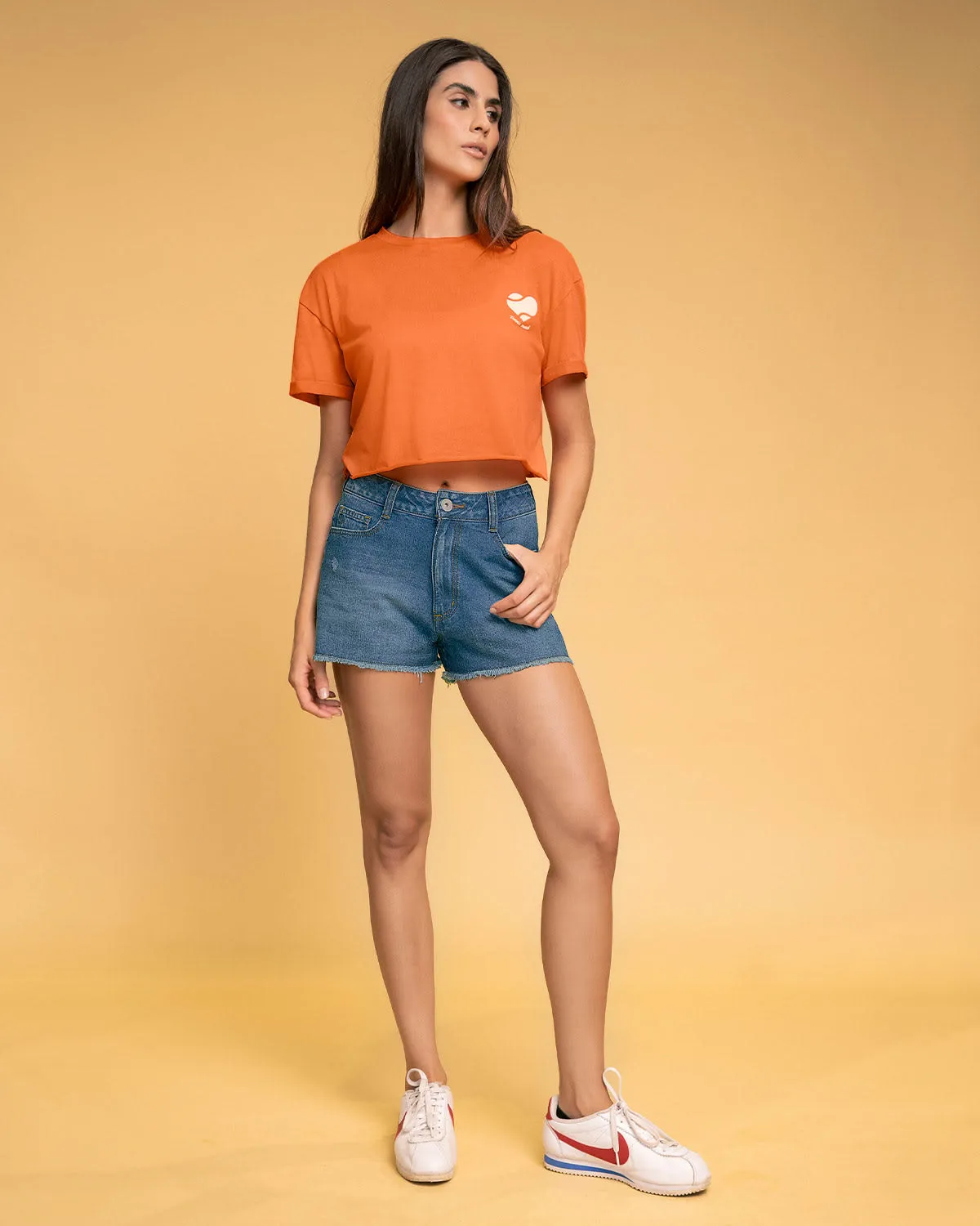 Camiseta manga corta con estampado frontal